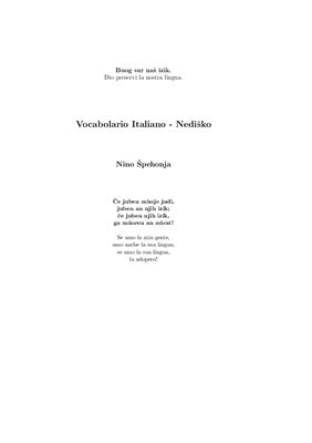 Vocabolario Italiano - Nediško