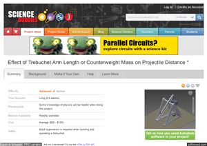 Effect of trebuchet arm length or counterweight mass on projectile distance