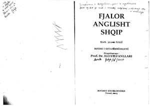 Fjalor anglisht-shqip / English-Albanian Dictionary