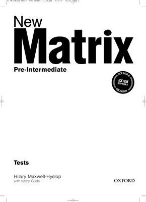 New matrix for Russia 8th Grade Tests