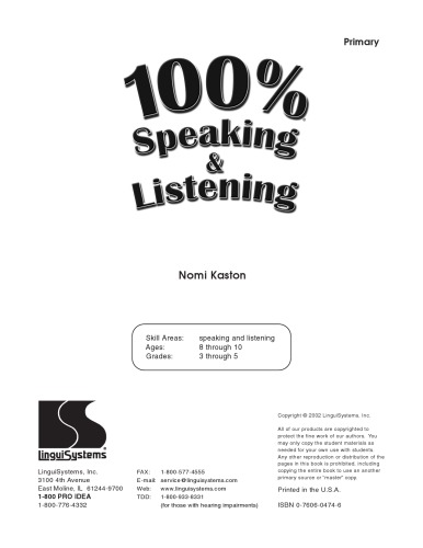 100% Speaking and Listening