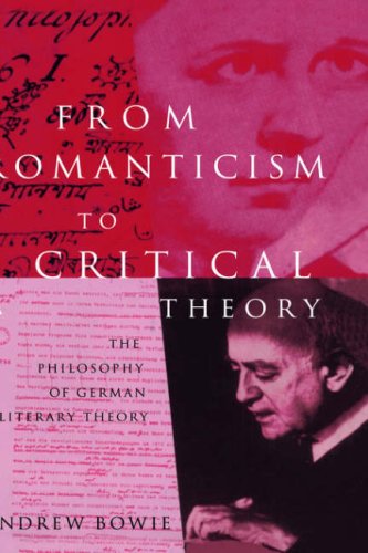 From Romanticism to Critical Theory: The Philosophy of German Literary Theory