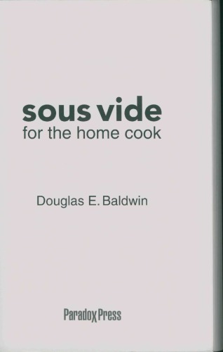 Sous vide for the home cook