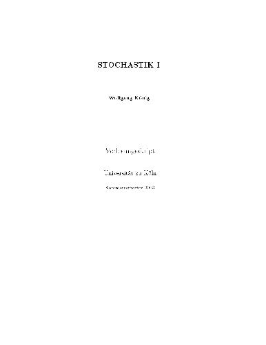 Stochastik I 003