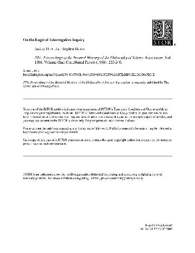 on the logic of interrogative inquiry