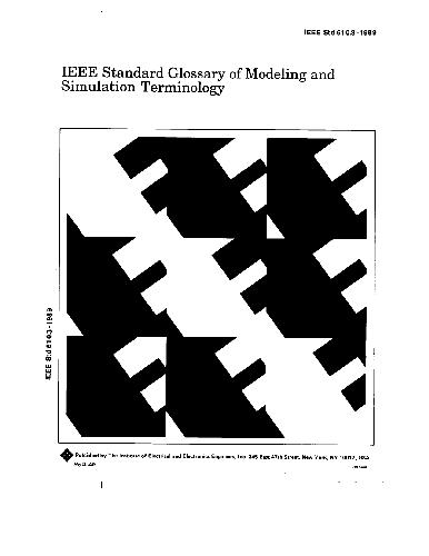 IEEE Standard Glossary Of Modeling And Simulation Terminology