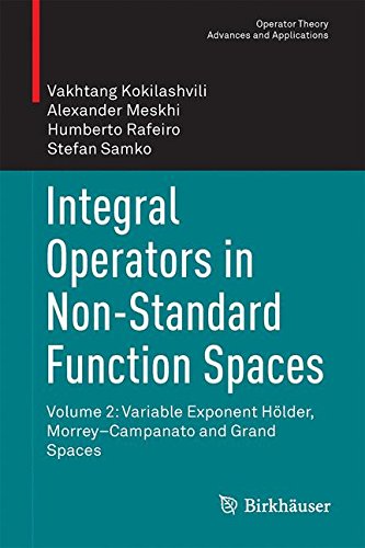 Integral operators in non-standard function spacesn Volume 2, Variable exponent Hölder, Morrey-Campanato and rand spaces