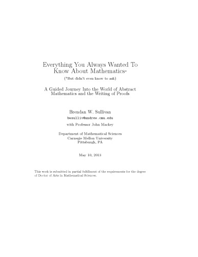 Everything You Always Wanted To Know About Mathematics