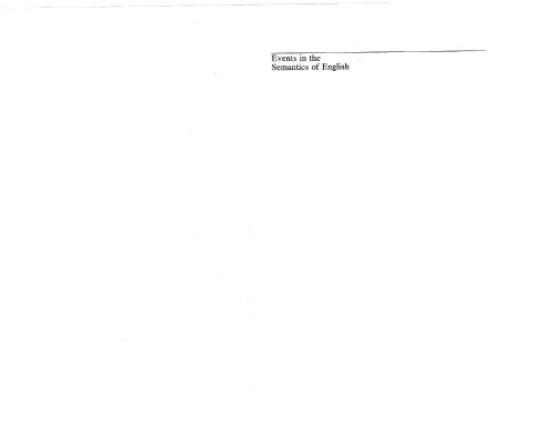 Events in the Semantics of English: A Study in Subatomic Semantics