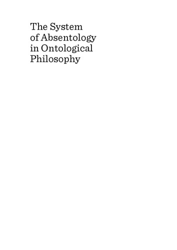 The System of Absentology in Ontological Philosophy