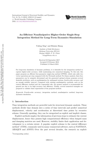 .An Efficient Nondissipative Higher-Order Single-Step Integration Method for Long-Term Dynamics Simulation