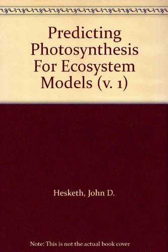 Predicting photosynthesis for ecosystem models vol. I