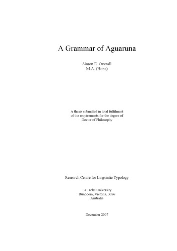 A Grammar of Aguaruna