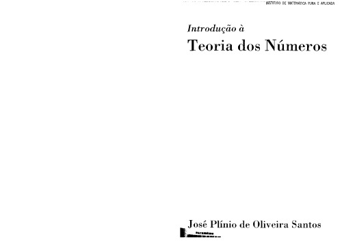 Introdução à Teoria dos Números