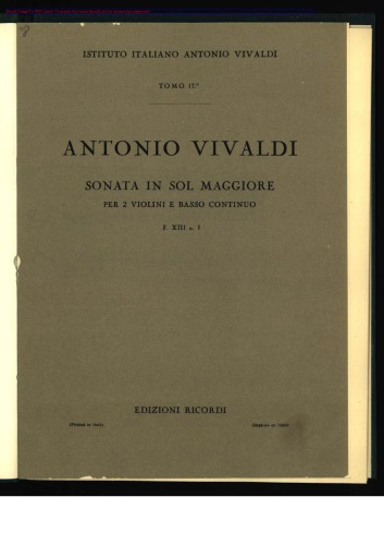 Concerto in sol maggiore
