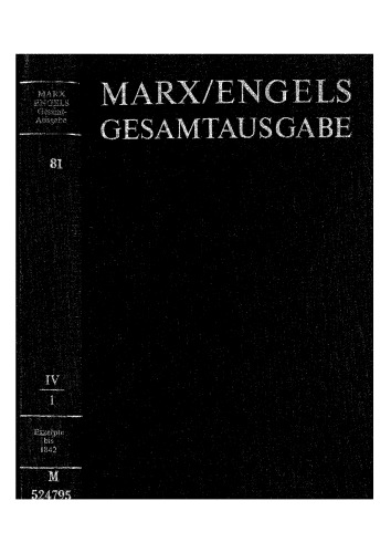 Exzerpte und Notizen bis 1842