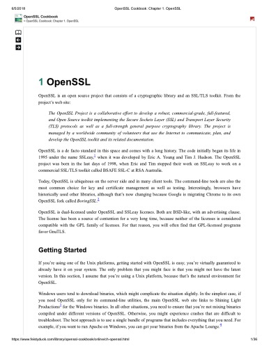 OpenSSL cookbook