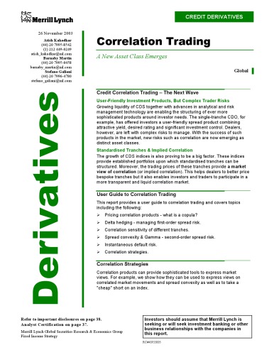 Correlation Trading