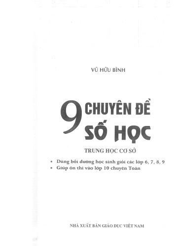 9 Chuyên đề Số Học - Trung học cơ sở