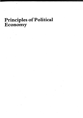 Principles of political economy : Theory of a purely capitalist society.