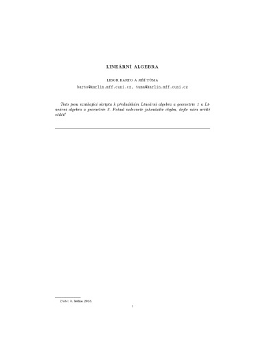 Lineární algebra