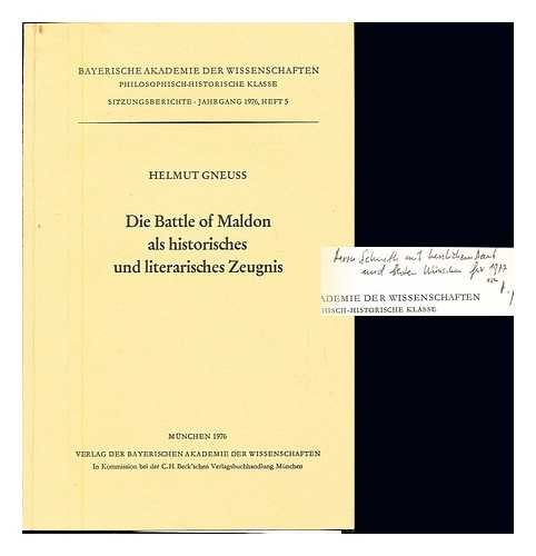 Die Battle of Maldon als historisches und literarisches Zeugnis