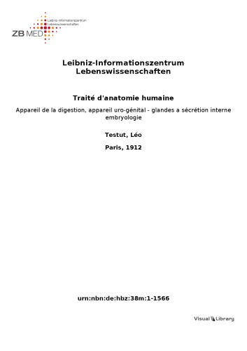 Traité d’anatomie humaine