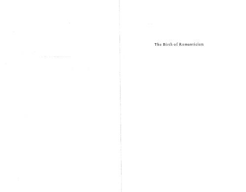 The birth of romanticism, 1790–1815