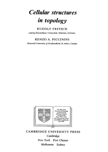 Cellular Structures in Topology