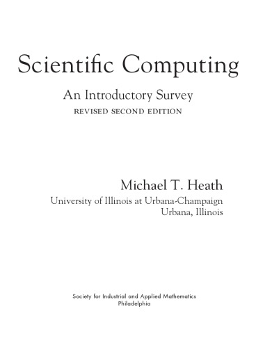Scientific Computing. An Introductory Survey [2nd ed.]