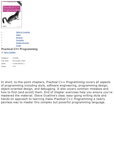 Practical C++ Programming