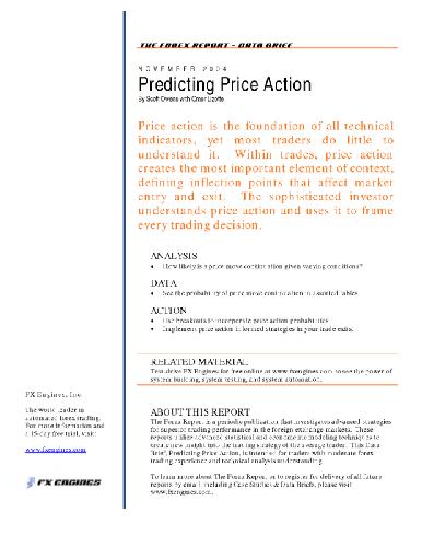 Forex Report - Predicting Price Movement