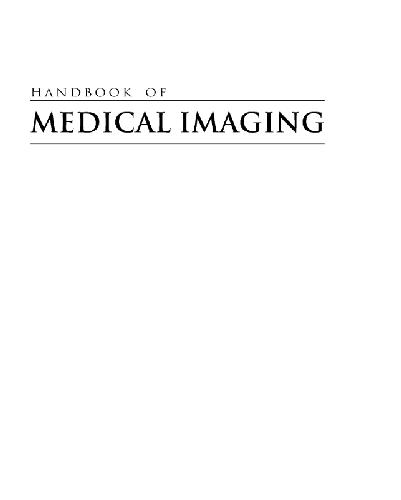 Handbook Medical Imaging Processing Analysis