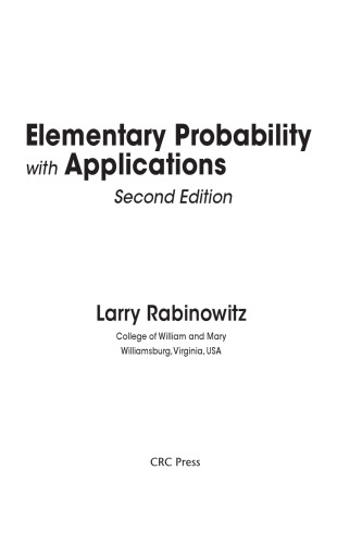 Elementary Probability with Applications [2nd ed.]