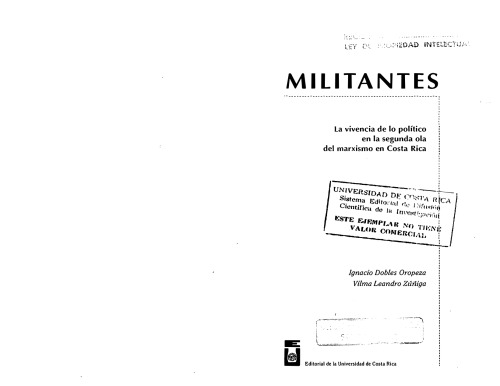 Militantes: la vivencia de lo político en la segunda ola del marxismo en Costa Rica