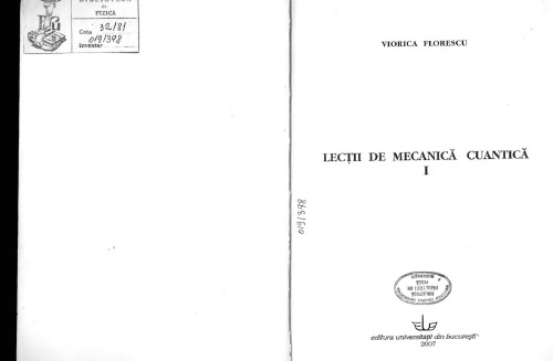 Lectii de mecanica cuantica