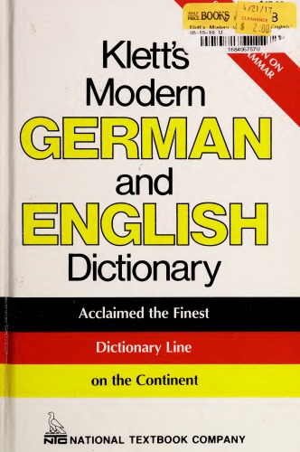 Klett’s Modern German and English Dictionary