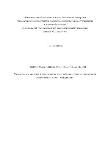 Информационные системы управления