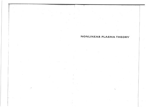 Nonlinear Plasma Theory