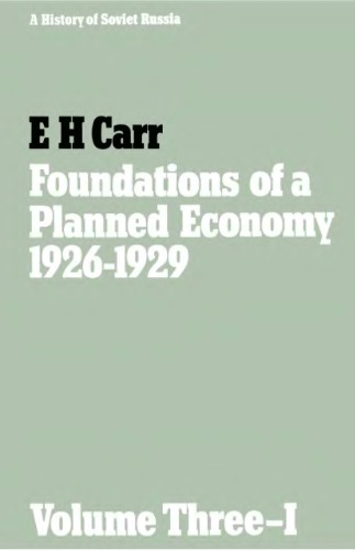 Foundations of a Planned Economy 1926–1929