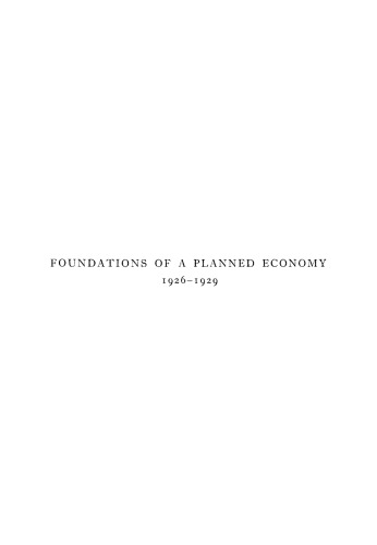 Foundations of a Planned Economy. Volume Two. Part II