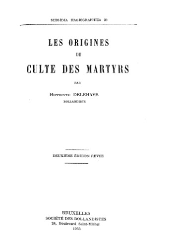 Les origines du culte des martyrs