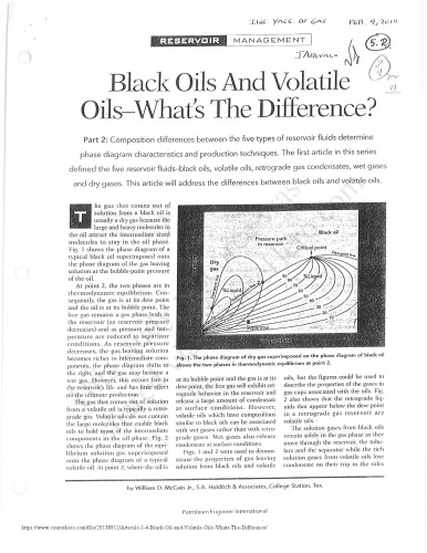 Black Oils and Volatile Oils-What’s the Difference