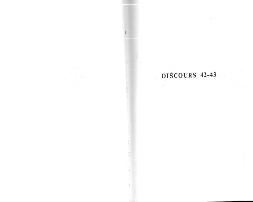 Discours 42-43