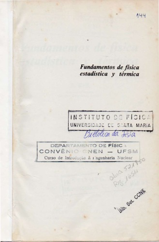 Fundamentos de física estadísitica y térmica