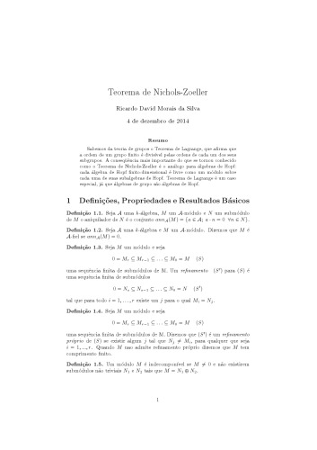 Teorema de Nichols-Zoeller