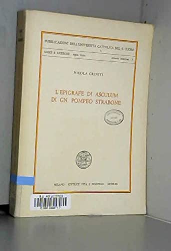 L'epigrafe di Asculum di Gn. Pompeo Strabone
