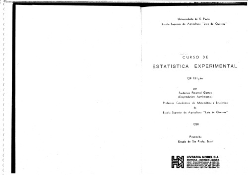 Curso de Estatística Experimental