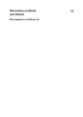 Metrische Analysen zu Vergil. Aeneis Buch VIII