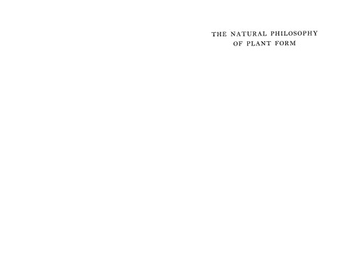 Natural philosophy of plant form